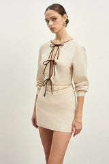 Lace-Up Cutout Back Mini Dress