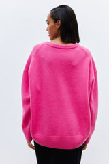 V Neck Pullover Knit Sweater