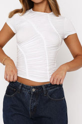 Ruched Short Sleeve T-Shirt