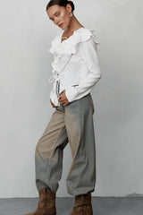 Long Sleeve Ruffle Blouse