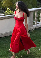 Scarlet Muse - Corset Midi Dress