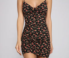 Floral Passion Stylish Sleeveless Mini Dress Casual Dresses