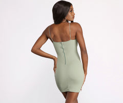Ready To Stylish Ruche Mini Dress Club Dresses