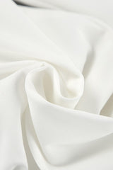 Off Shoulder Ruffled Satin Blouse