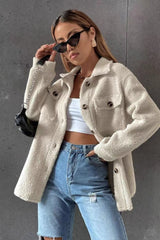 Teddy Wool Lapel Button Coat