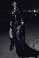 Cut Out Stylish Backless Gown