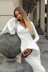 Ruffled Fishtail Maxi Dress