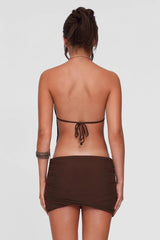 Halter Ring Tie Mini Dress