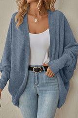 Longline Open Front Pocket Knit Cardigan