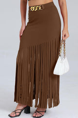 Fringe Punk Bodycon Skirt