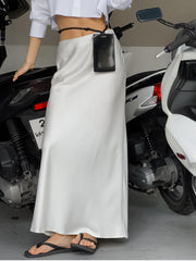 High Waist Slim Package Hip Slit Skirt