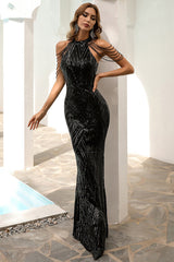 Halter Neck Sequin Mermaid Prom Dress | Dress In Beauty