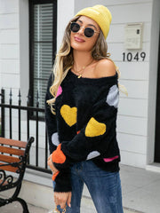 Furry Love Sweater with Heart