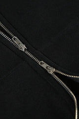Fur Trim Hooded Zip Waist Jacket