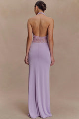 JULISSA MO Patchwork See Through Maxi Dress
