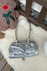 Bowknot Pillow Bowling Bag Chic Shoulder Underarm Tote Bag