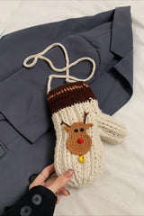 Christmas Crocheted Tree Reindeer Cute Crossbody Bag