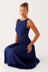 Sleeveless Button Up Denim Dress