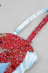 Starfish Diamond Satin Midi Dress