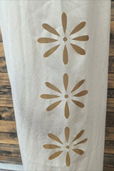 Hollow Out Straight Leg Boho Pants