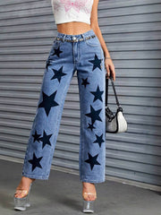 Straight-Leg Washed Jeans