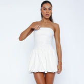 Bubble Babe Mini Dress - White