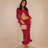 Nesra Co-Ord Set - Red