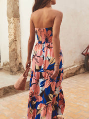 Strapless Printed Stylish Maxi Dress Dresses