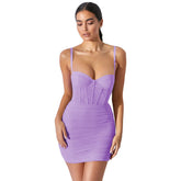 Cupid's Dream Mini Dress - Purple