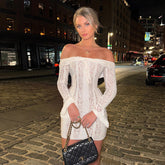 Reverie Off-Shoulder Dress - White