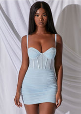 Cupid's Dream Mini Dress - Blue