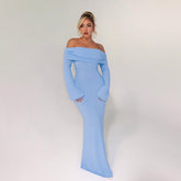 Vision Bodycon Dress-Blue