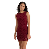 Beverly Mini Dress-Maroon