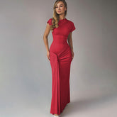 Dreamy Drape Maxi dress - Red