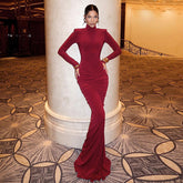 Red Rose Maxi Dress - Red