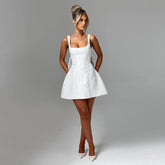 Moriyon Mini Dress-White