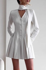 Long Sleeve Stripe Mini Dress