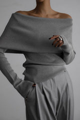 Sexy Off Shoulder Pullover Sweater