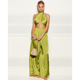 Silky Satin Co-ord - Green