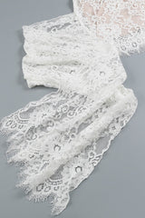 Strapless Lace Corset Sheer Mini Dress