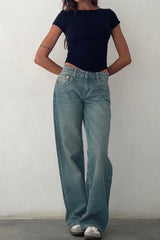 Classic Relaxed Fit Straight Leg Jeans