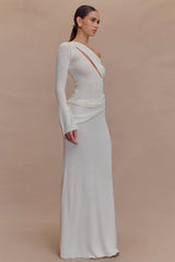 Cutout One Sleeve Maxi Dress