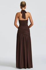 Weird Puss Halter Bandage Maxi Dress