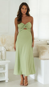 Calico Dress - Green