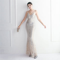Taisia Formal Stylish Sequin Scroll Dress S.o. Long Dresses