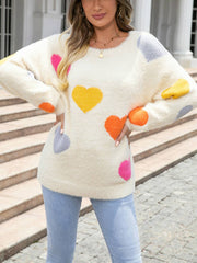 Furry Love Sweater with Heart