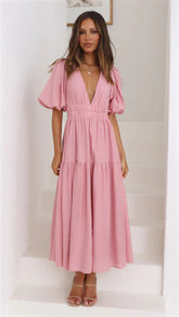 Brunch It Right Midi Dress - Pink