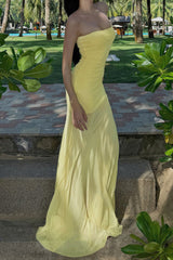 Ruched Bustier Mermaid Evening Dress