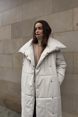 Long Stand Collar Puffer Coat