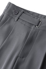 Fluid High Waist Narrow Wide Leg Straight Pants